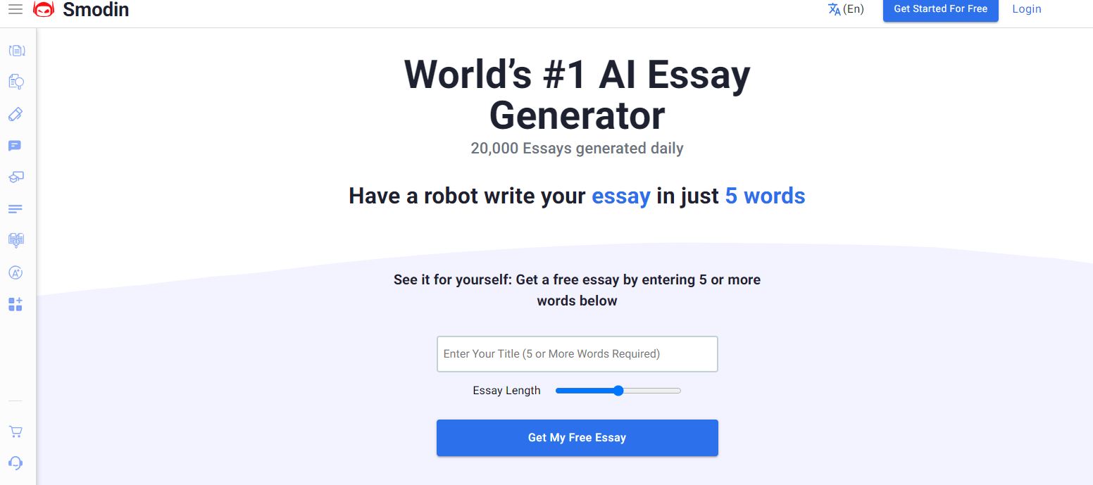AI Essay Generator - Smodin.io
