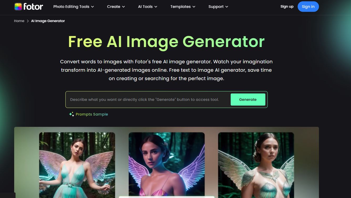 Fotor's AI Image Generator